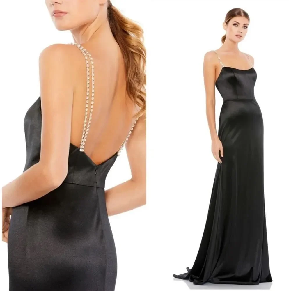 Ieena for Mac Duggal Rhinestone Strap Trumpet Gown - Size 0 - NWT - Picture 2 of 4